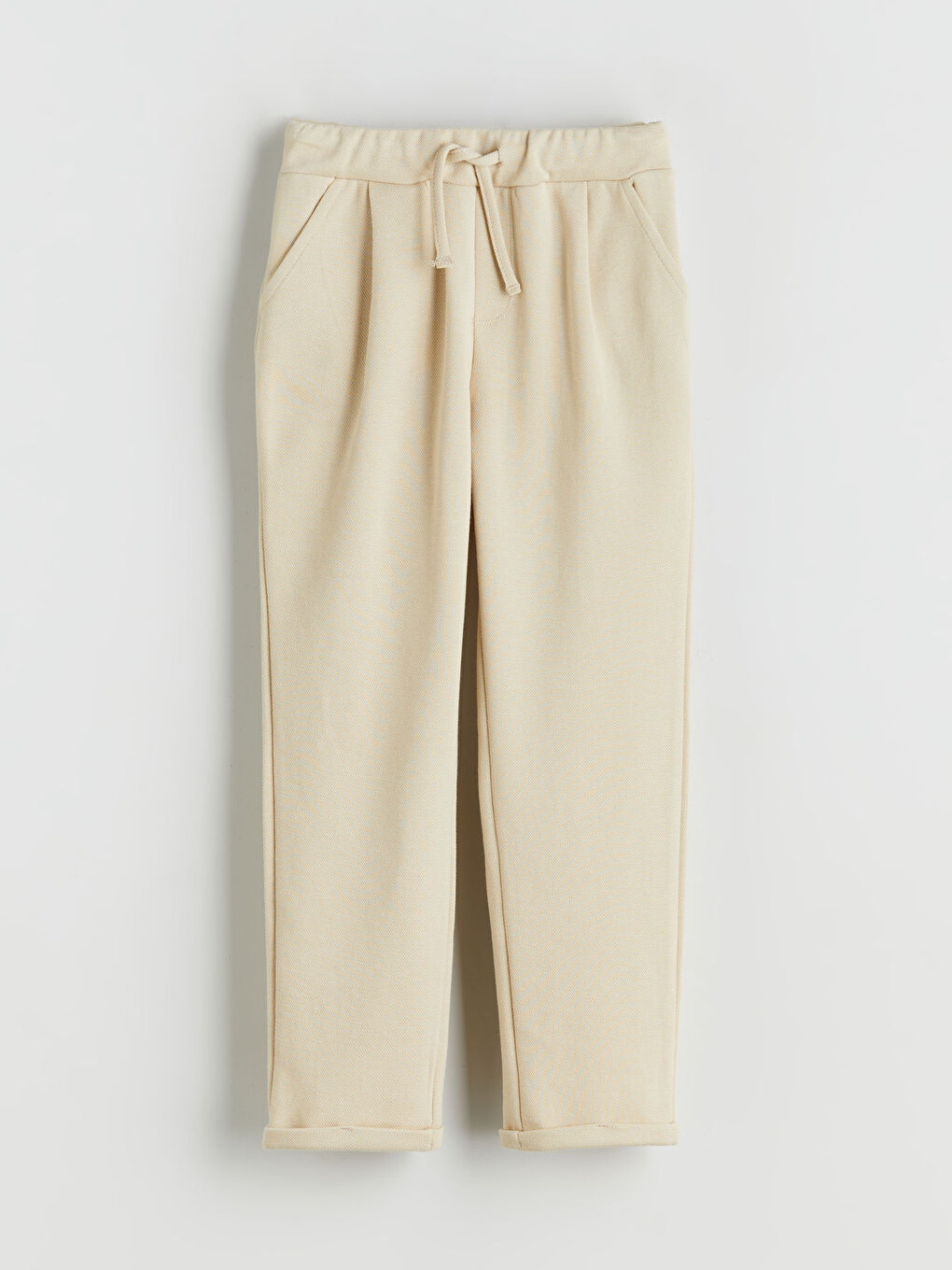 Bej Beli Lastikli Erkek Çocuk Eşofman Altı