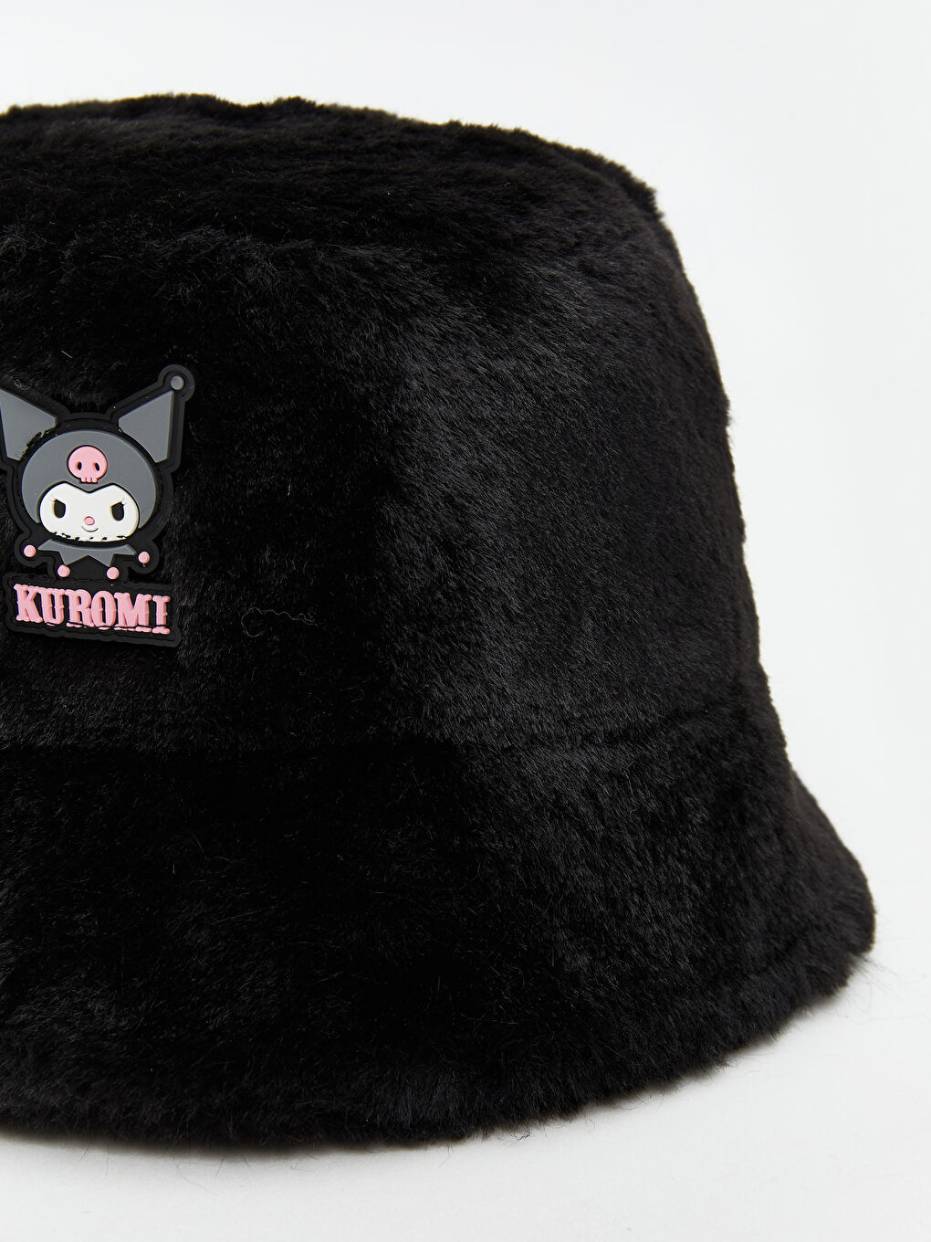 Siyah Kuromi Baskılı Kız Çocuk Bucket Şapka-2