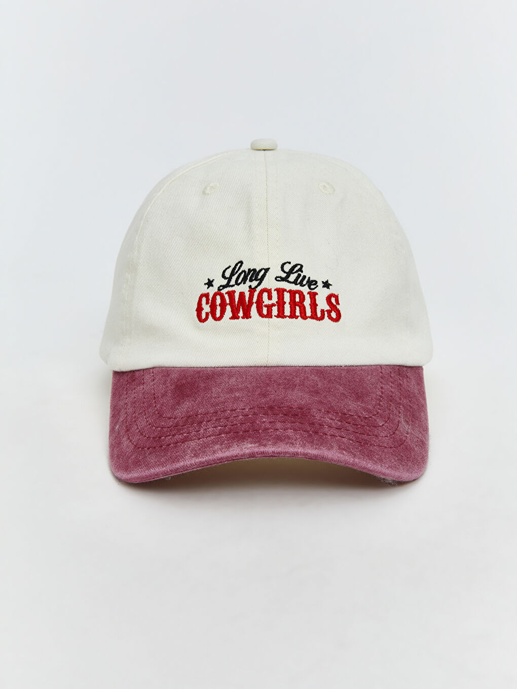 LCW ACCESSORIES Text Embroidered Women's Baseball Cap -W5I066Z8-CR8