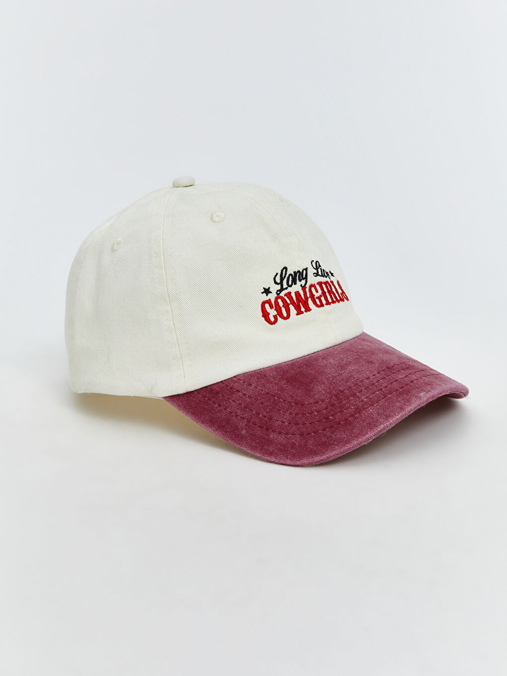 LCW ACCESSORIES Text Embroidered Women's Baseball Cap -W5I066Z8-CR8