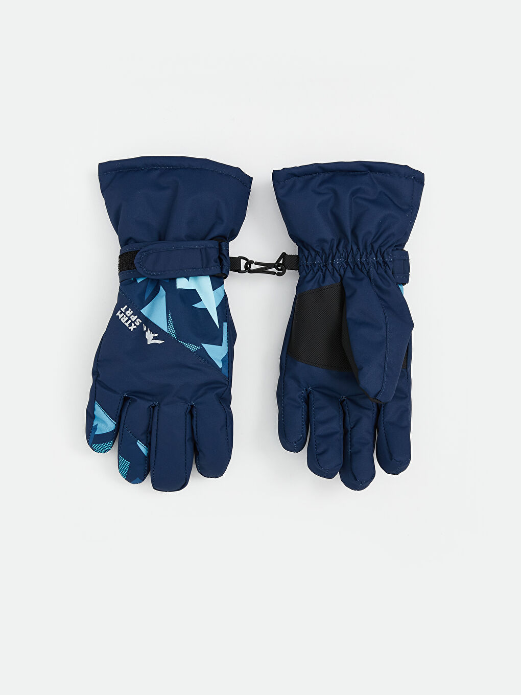 Lacivert Baskılı Erkek Çocuk Kar Eldiveni