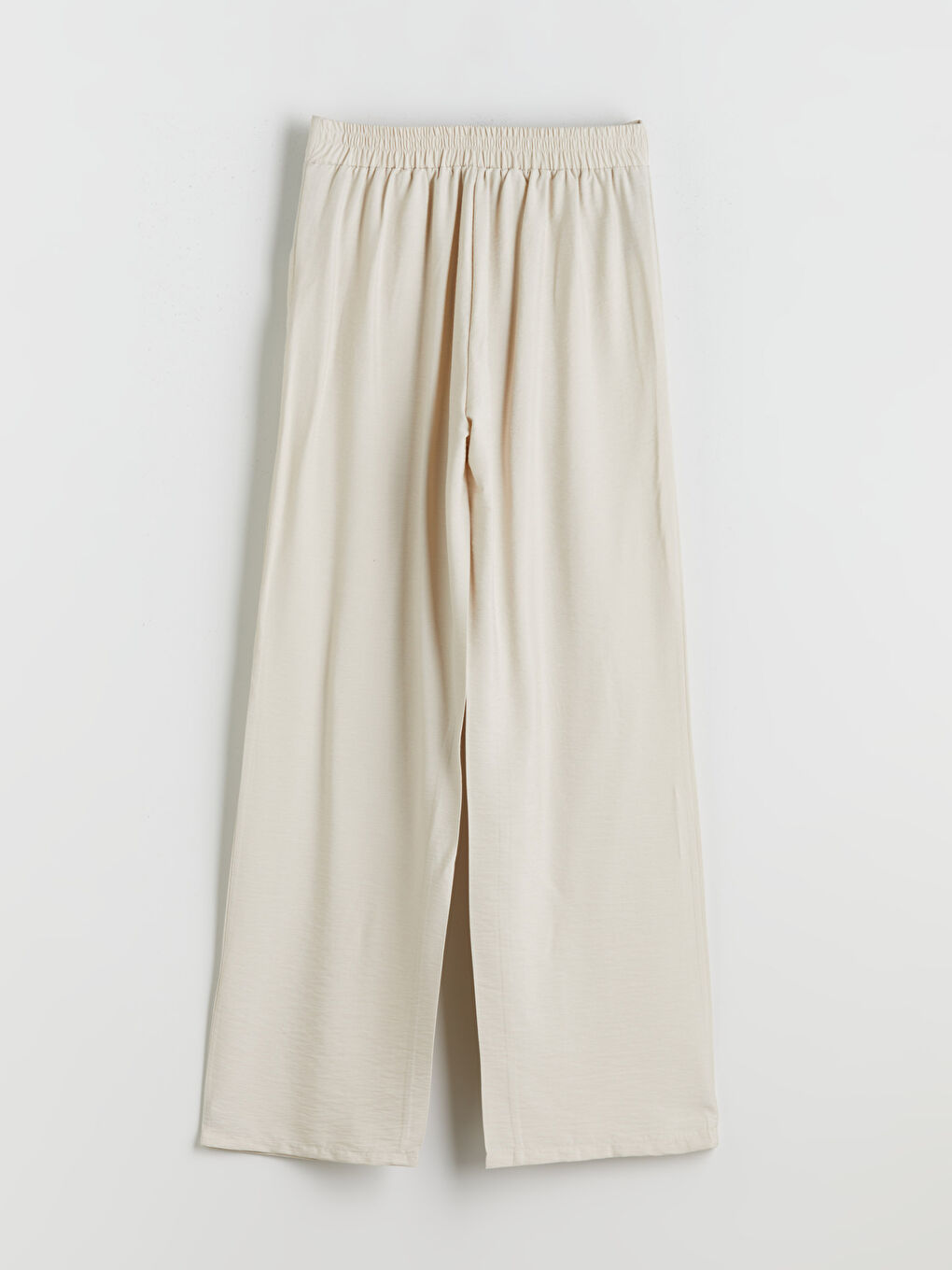 Bej Beli Lastikli Kadın Pantolon-6