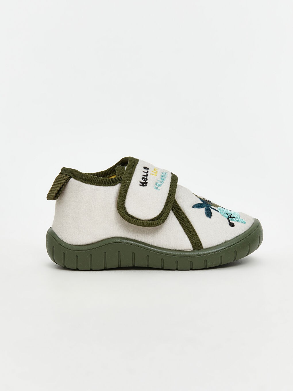 Bej Baskılı Erkek Bebek Panduf-1