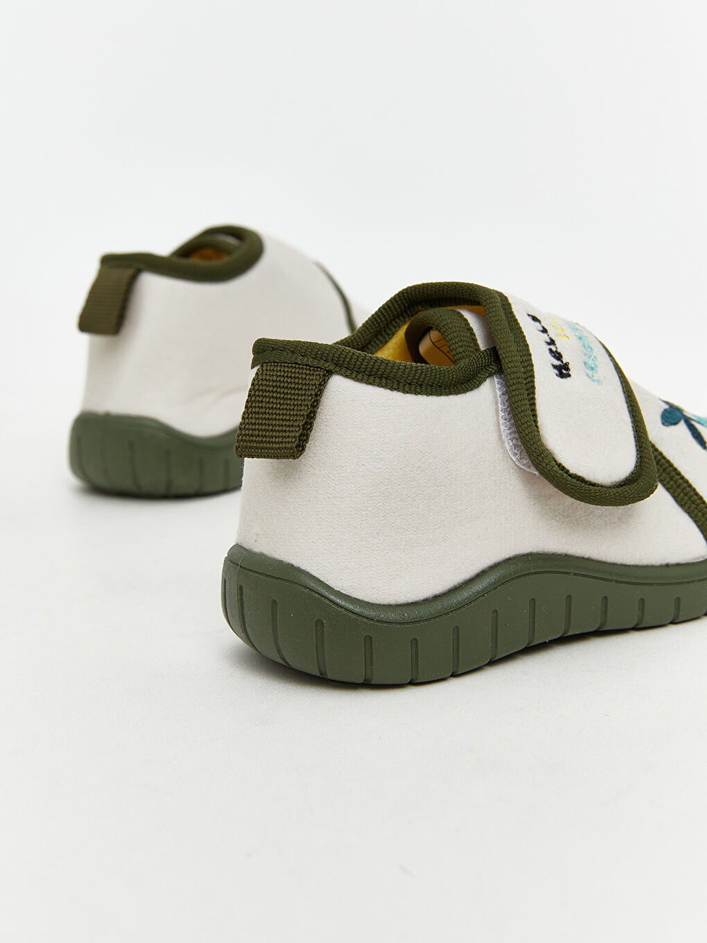 Bej Baskılı Erkek Bebek Panduf-4