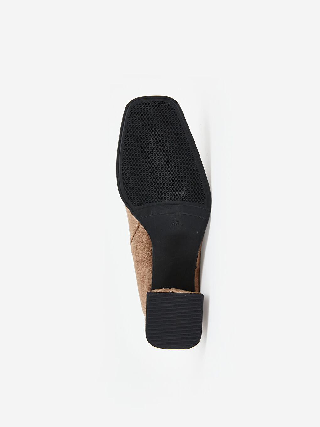 Bej Süet Görünümlü Kadın Topuklu Bot-3