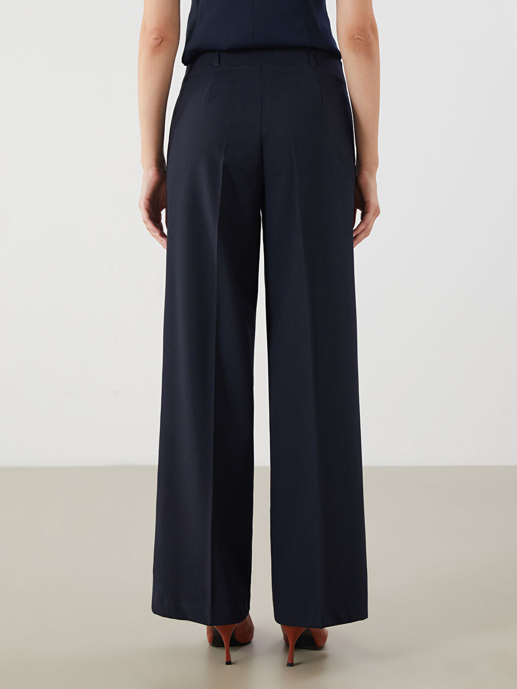 LCW ECO Slim Fit Wide Leg Women's Trousers -W5I102Z8-Z4C