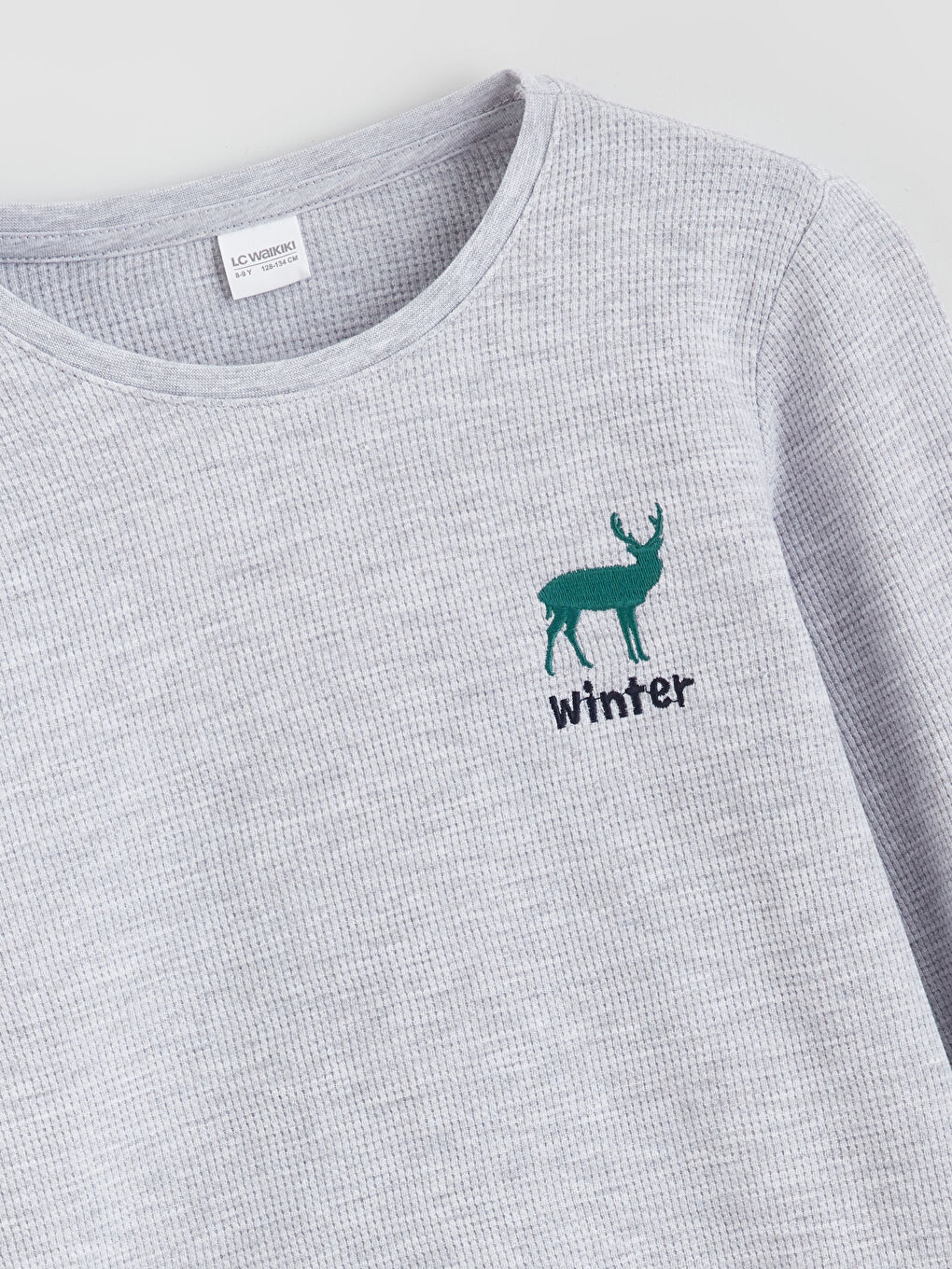 Crew Neck Basic Boys' Pyjama Top-2