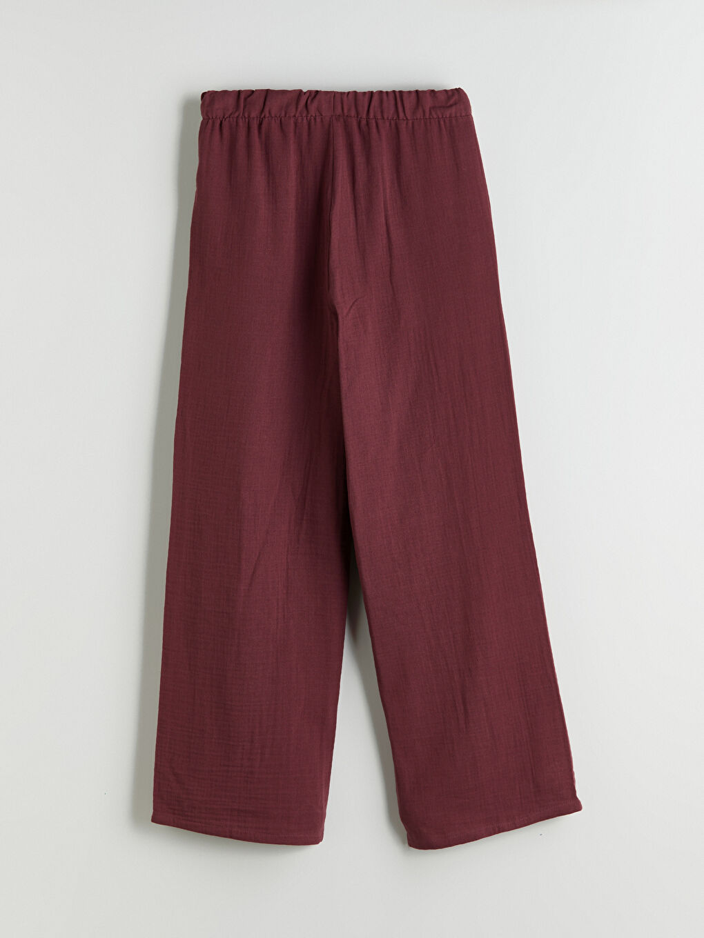 Pantalon en Mousseline Texturée à Taille Élastiquée pour Femmes-6