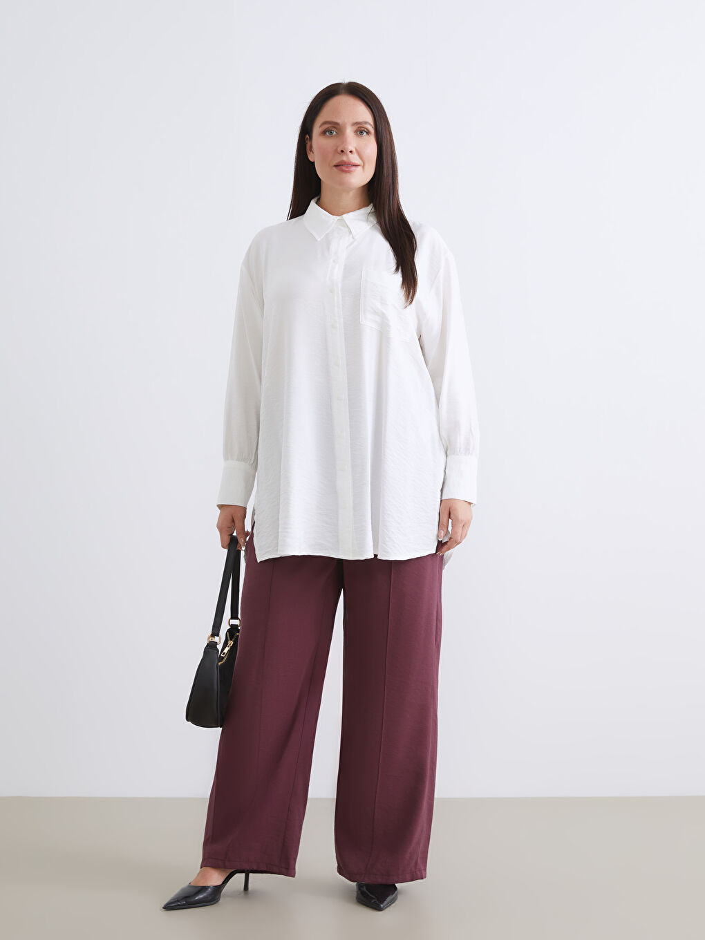 Elasticated Waist Modal Blend Women's Trousers-1