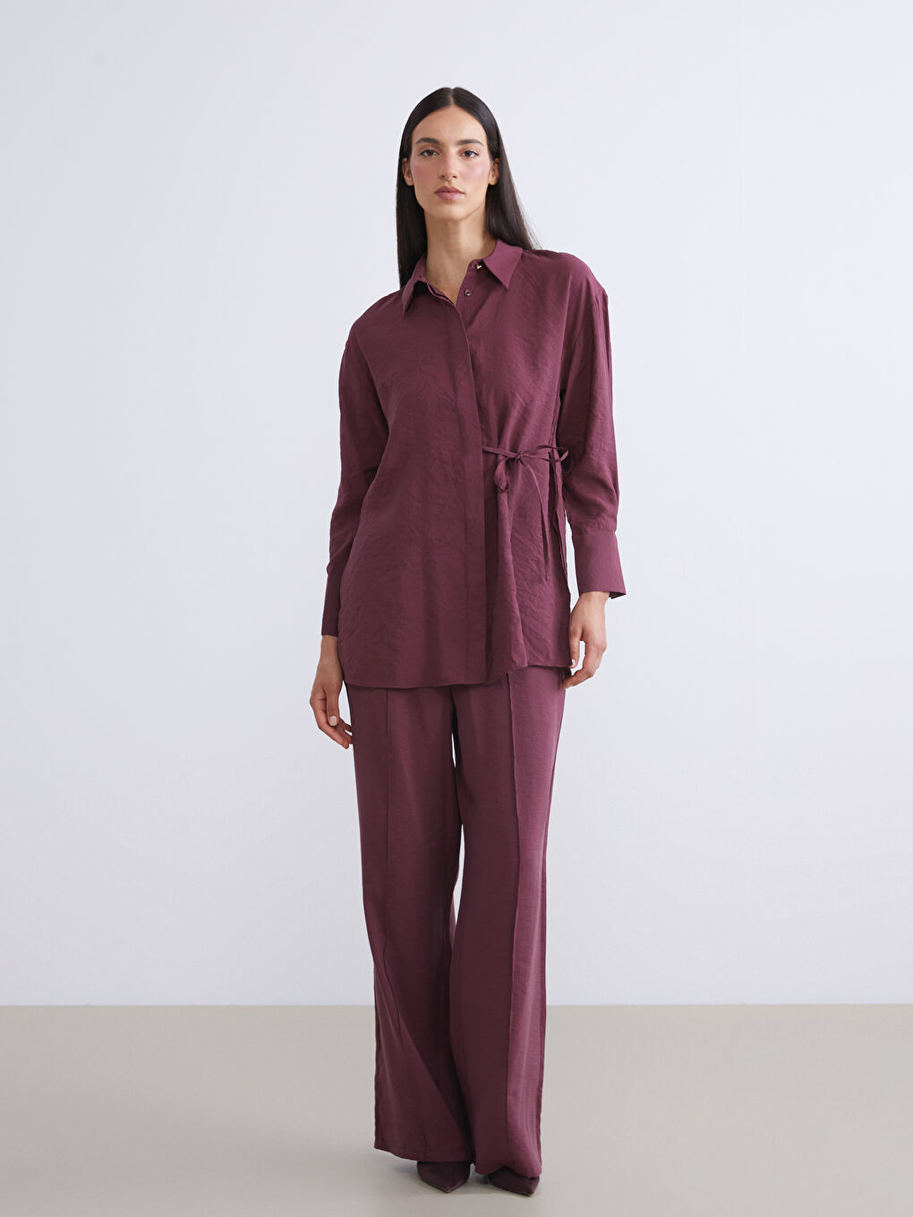 LCW Modest Elasticated Waist Modal Blend Women's Trousers -W5I109Z8-HJE