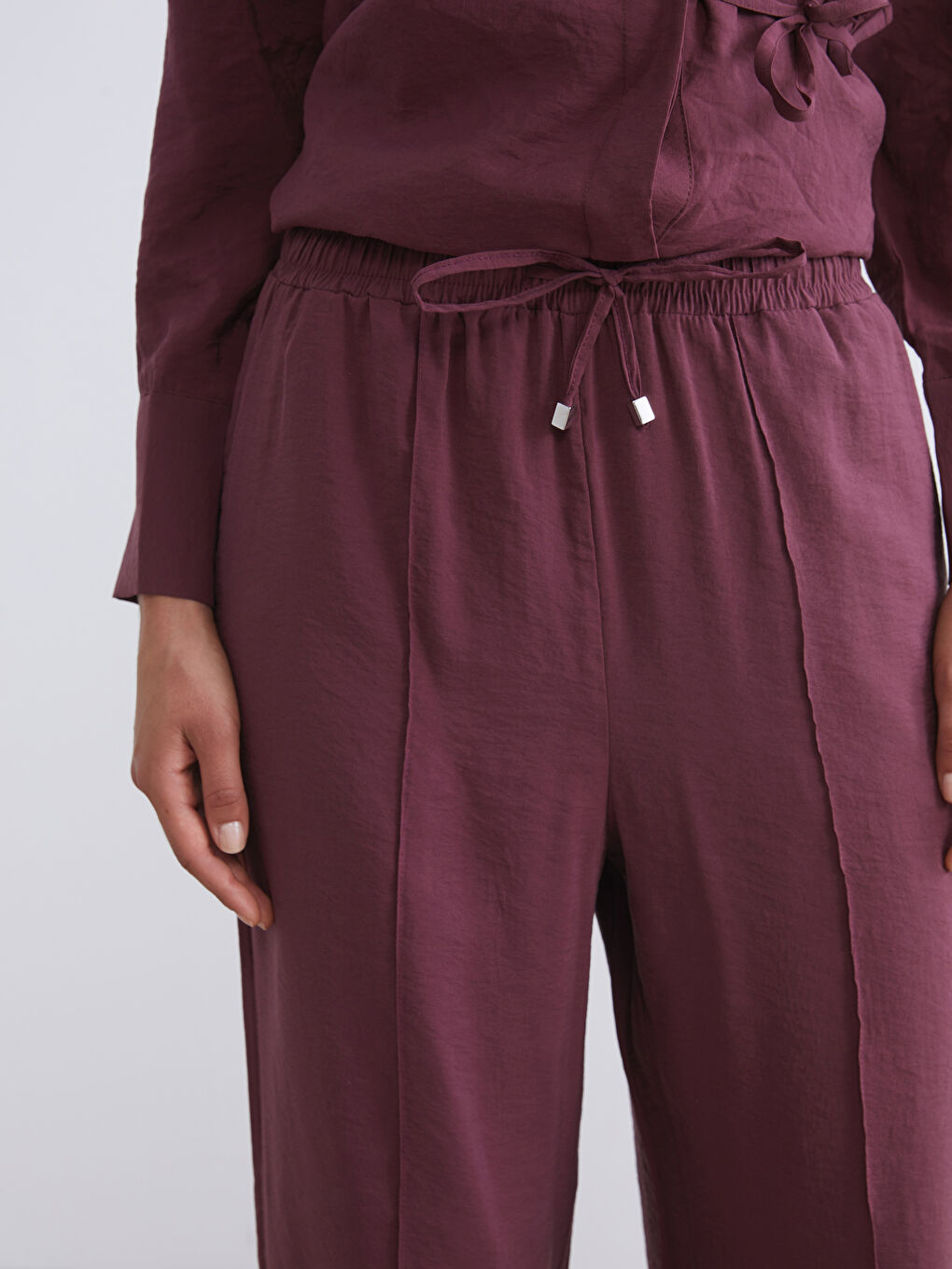 LCW Modest Elasticated Waist Modal Blend Women's Trousers -W5I109Z8-HJE