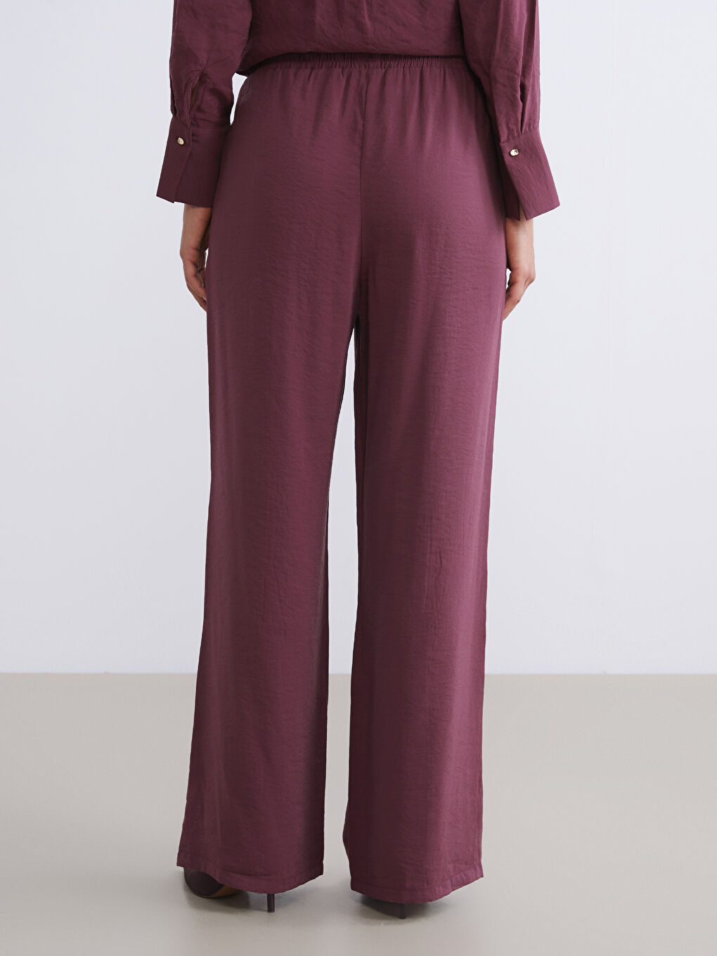 LCW Modest Elasticated Waist Modal Blend Women's Trousers -W5I109Z8-HJE