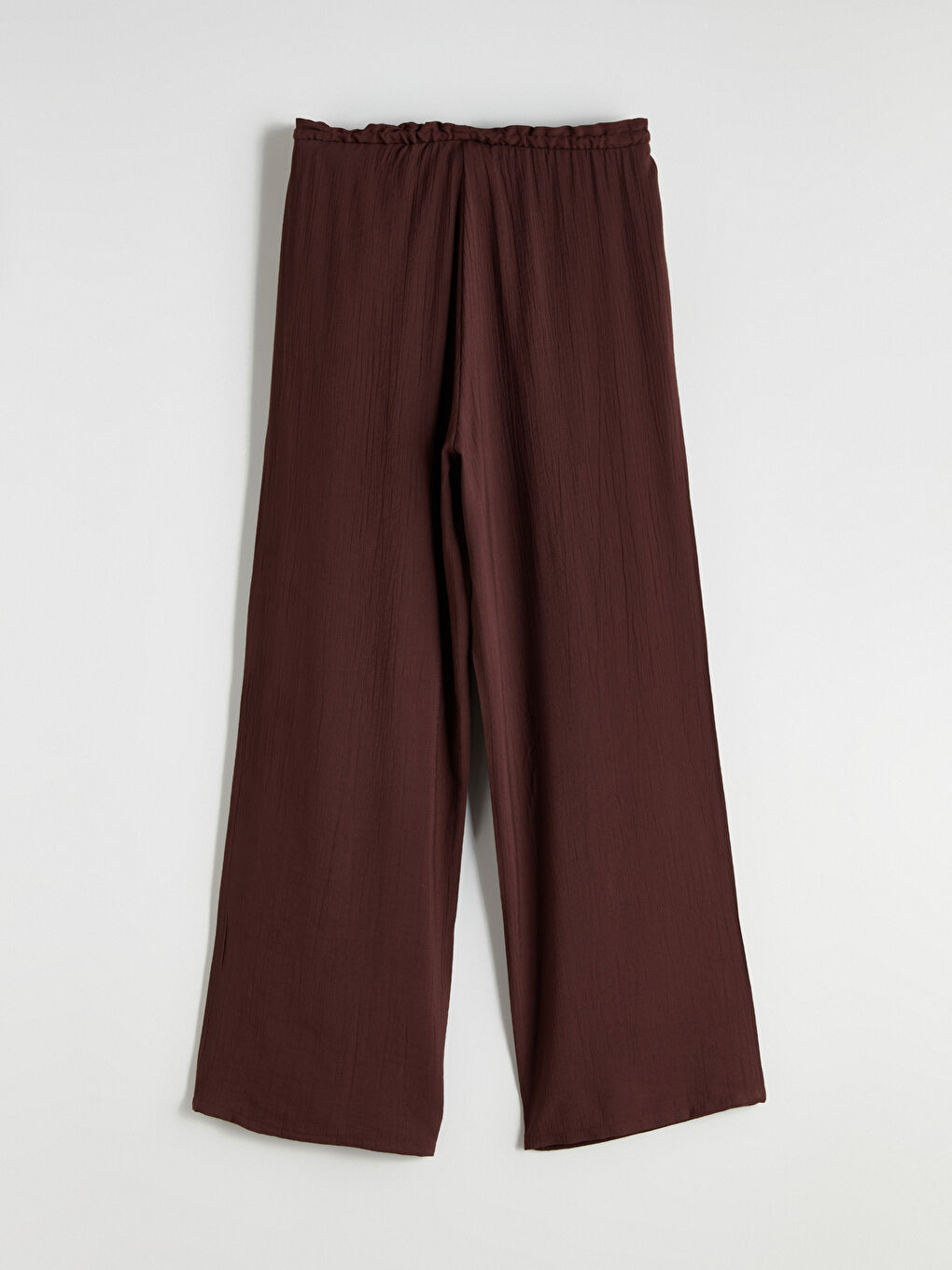 Elastic Waist Wide Leg Women's Trousers-7