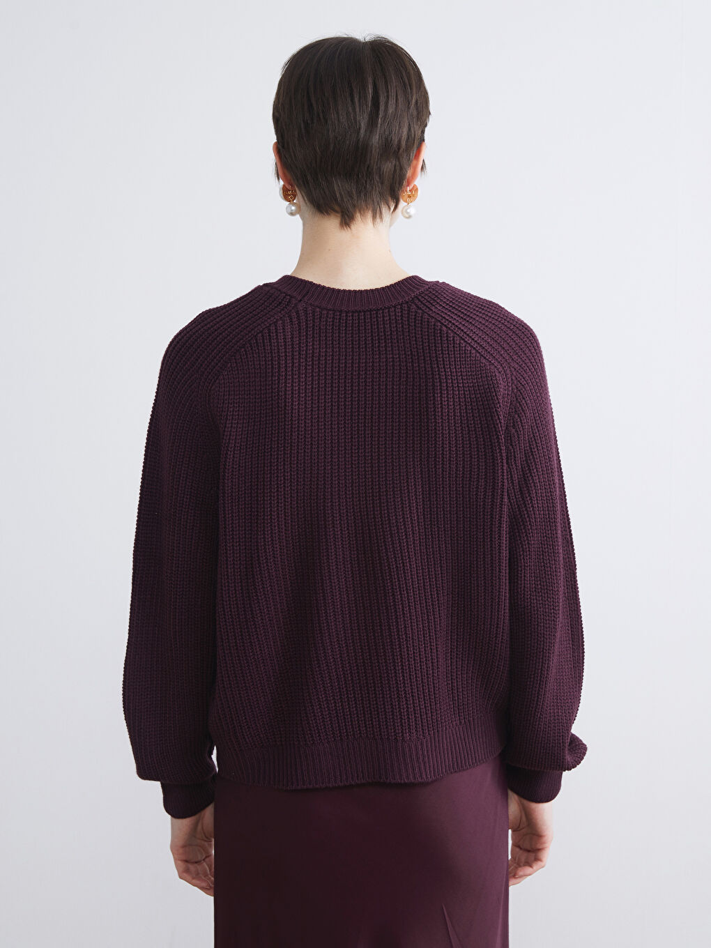 Crew Neck Women's Knitwear Sweater-3