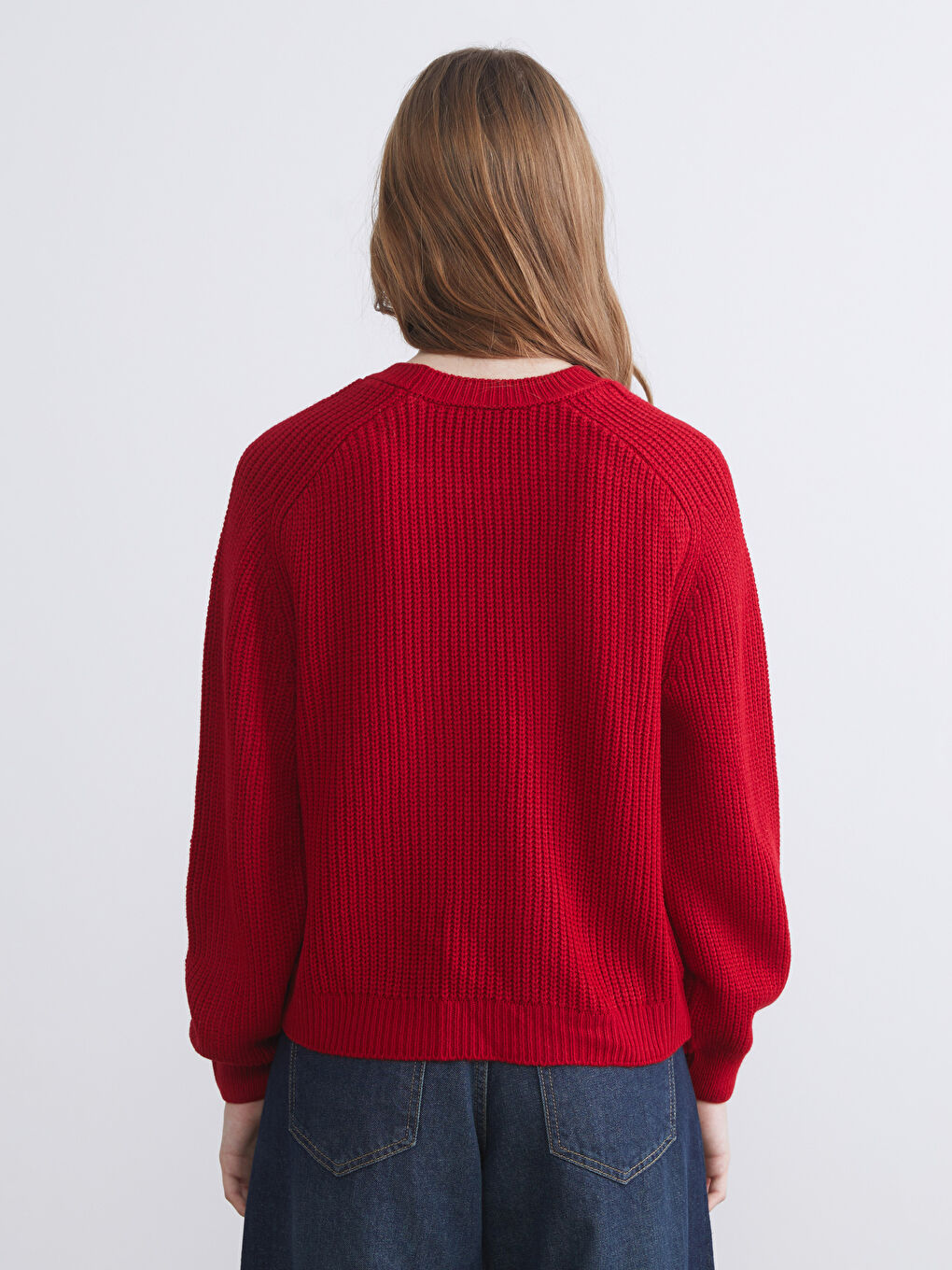 Crew Neck Women's Knitwear Sweater-3