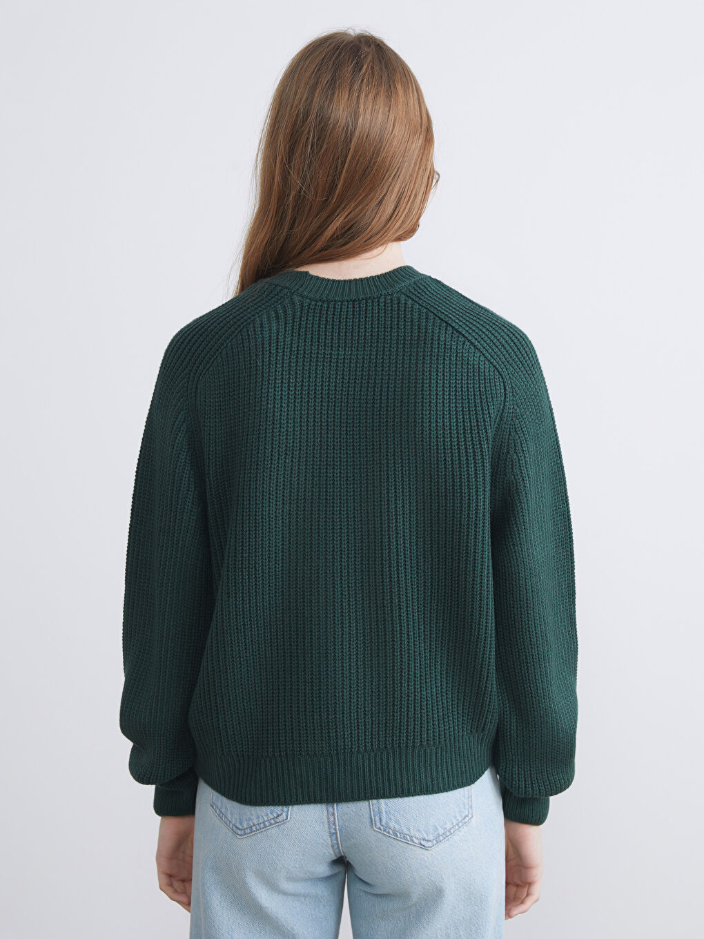 Crew Neck Women's Knitwear Sweater-3