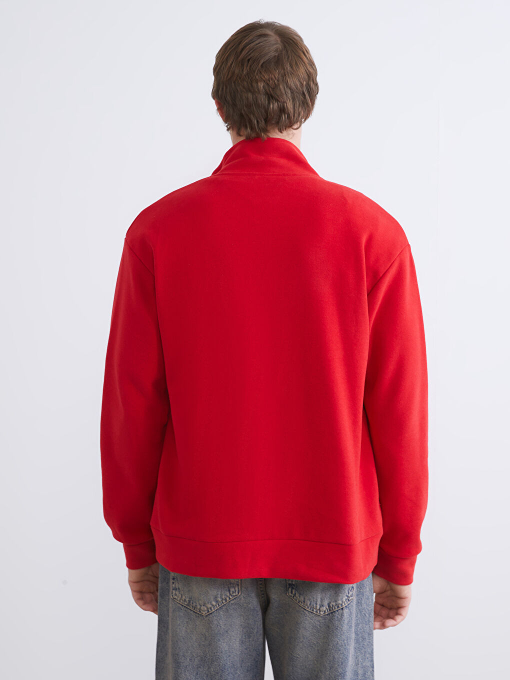 Man RED Zip-Up Sweatshirt-3