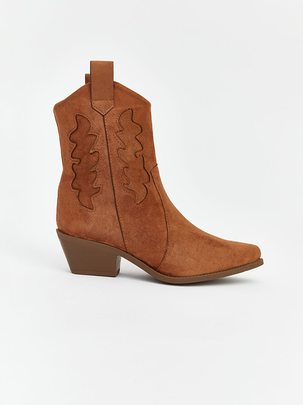 Kahverengi Süet Görünümlü Kadın Çizme-1