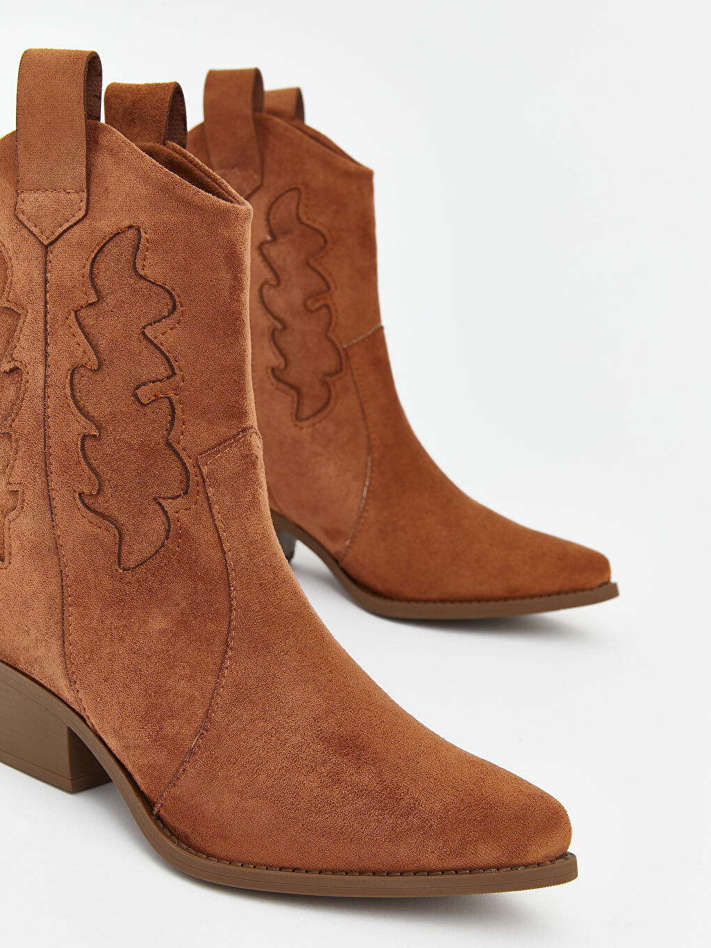 Kahverengi Süet Görünümlü Kadın Çizme-2