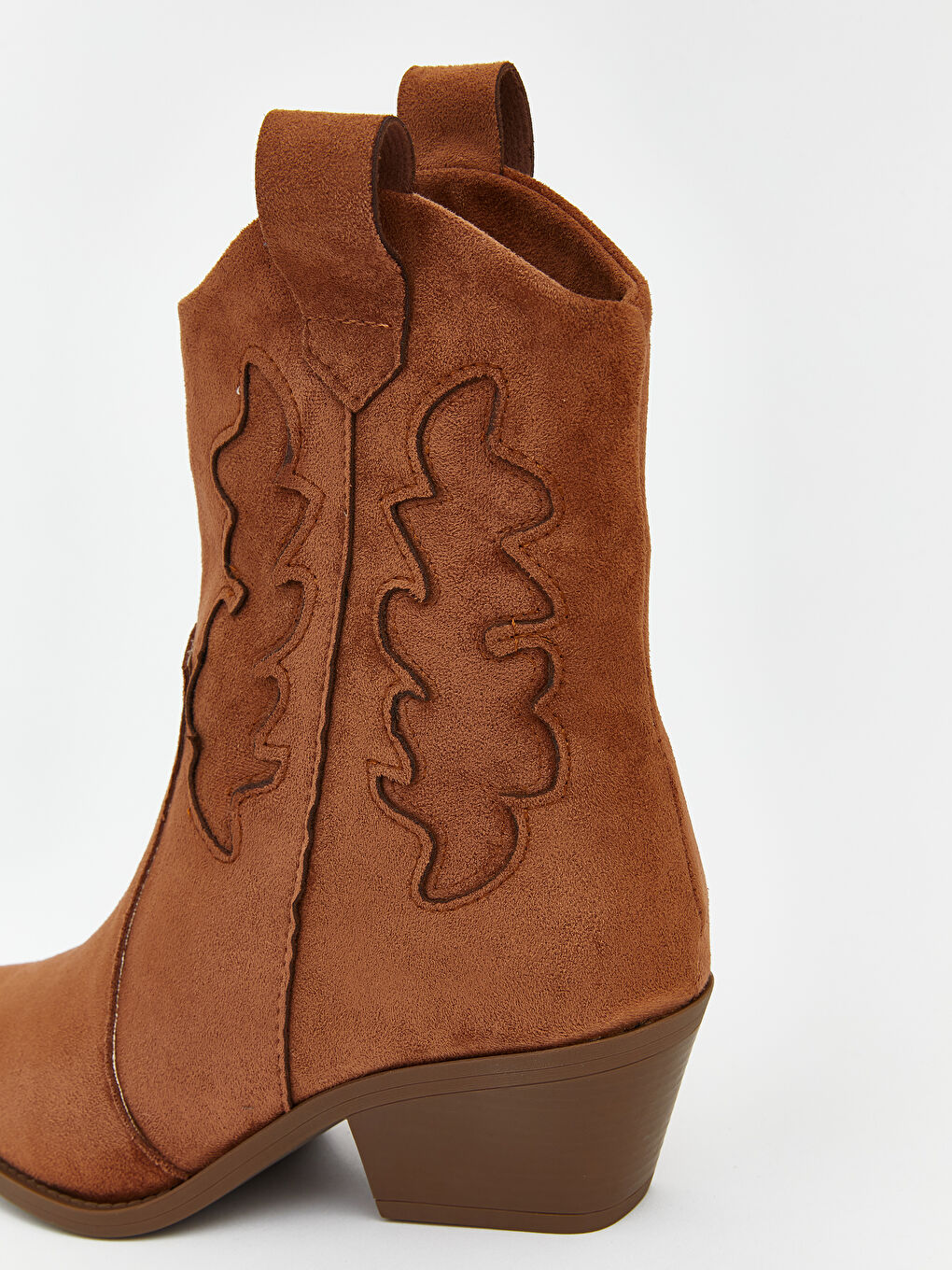 Kahverengi Süet Görünümlü Kadın Çizme-4