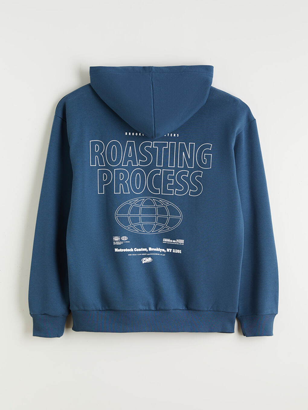 هودي مطبوع كم طويل للرجال-5