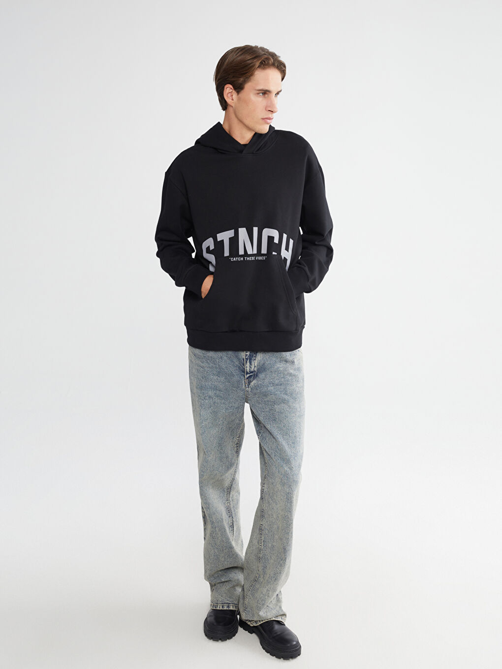 Long Sleeve Printed Men's Hoodie-1