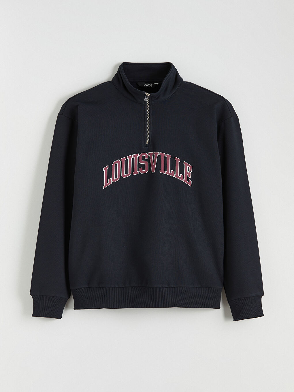 Funnel Neck Printed Men's Sweatshirt-4