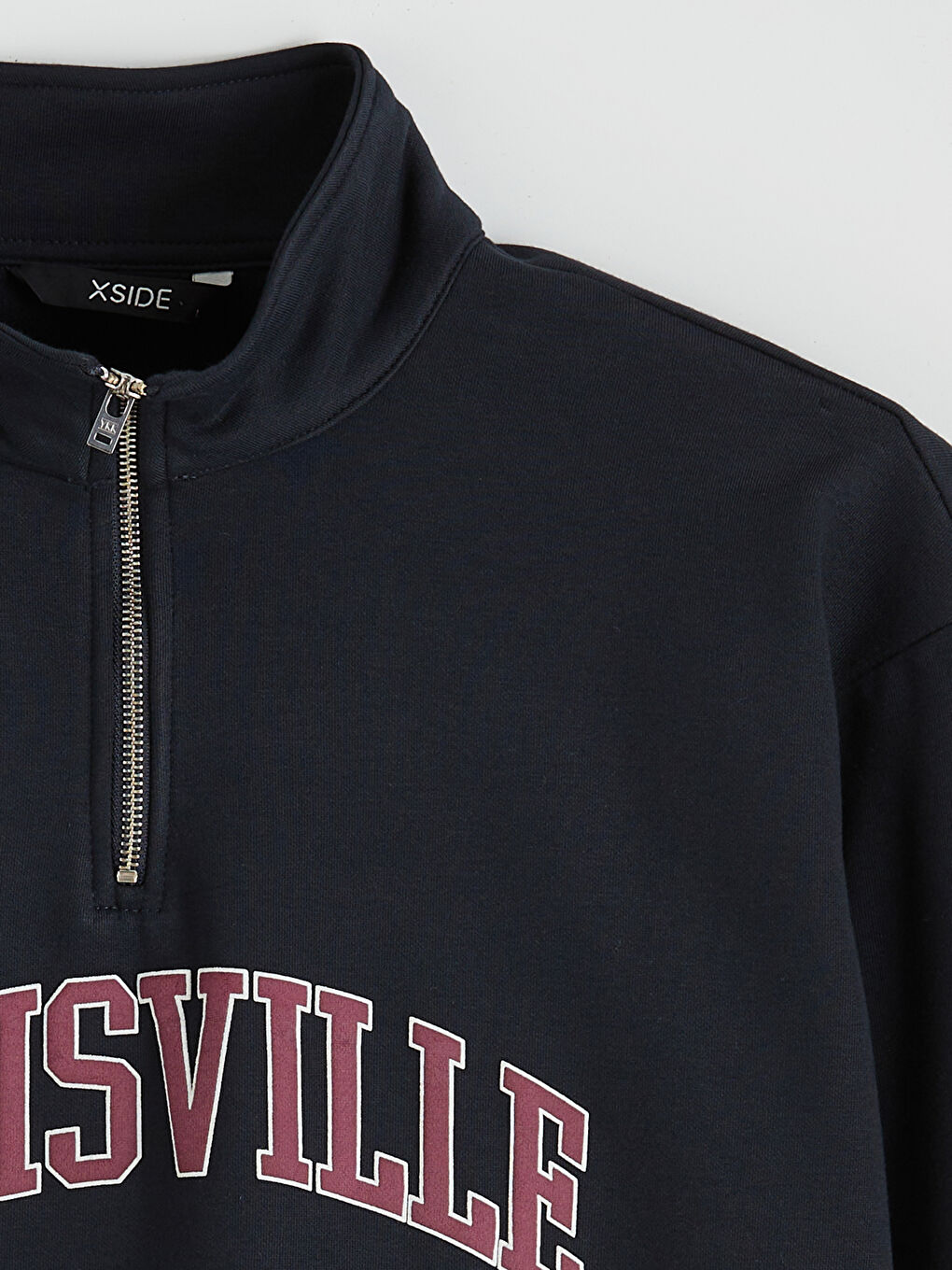 Funnel Neck Printed Men's Sweatshirt-6