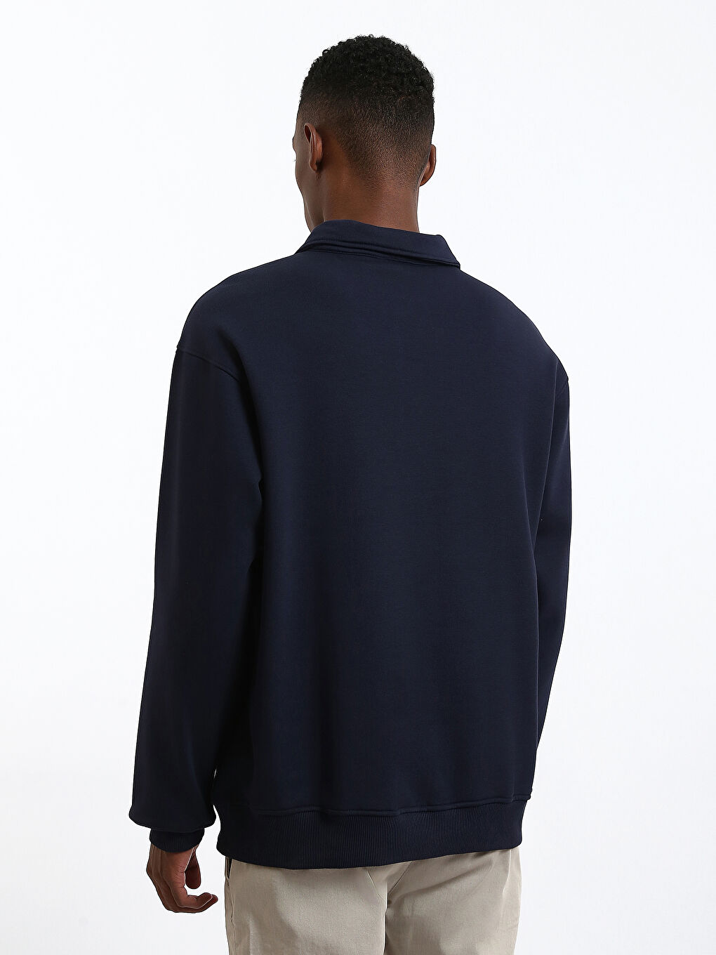 كنزة رياضية مطبوعة بياقة بولو للرجال-8