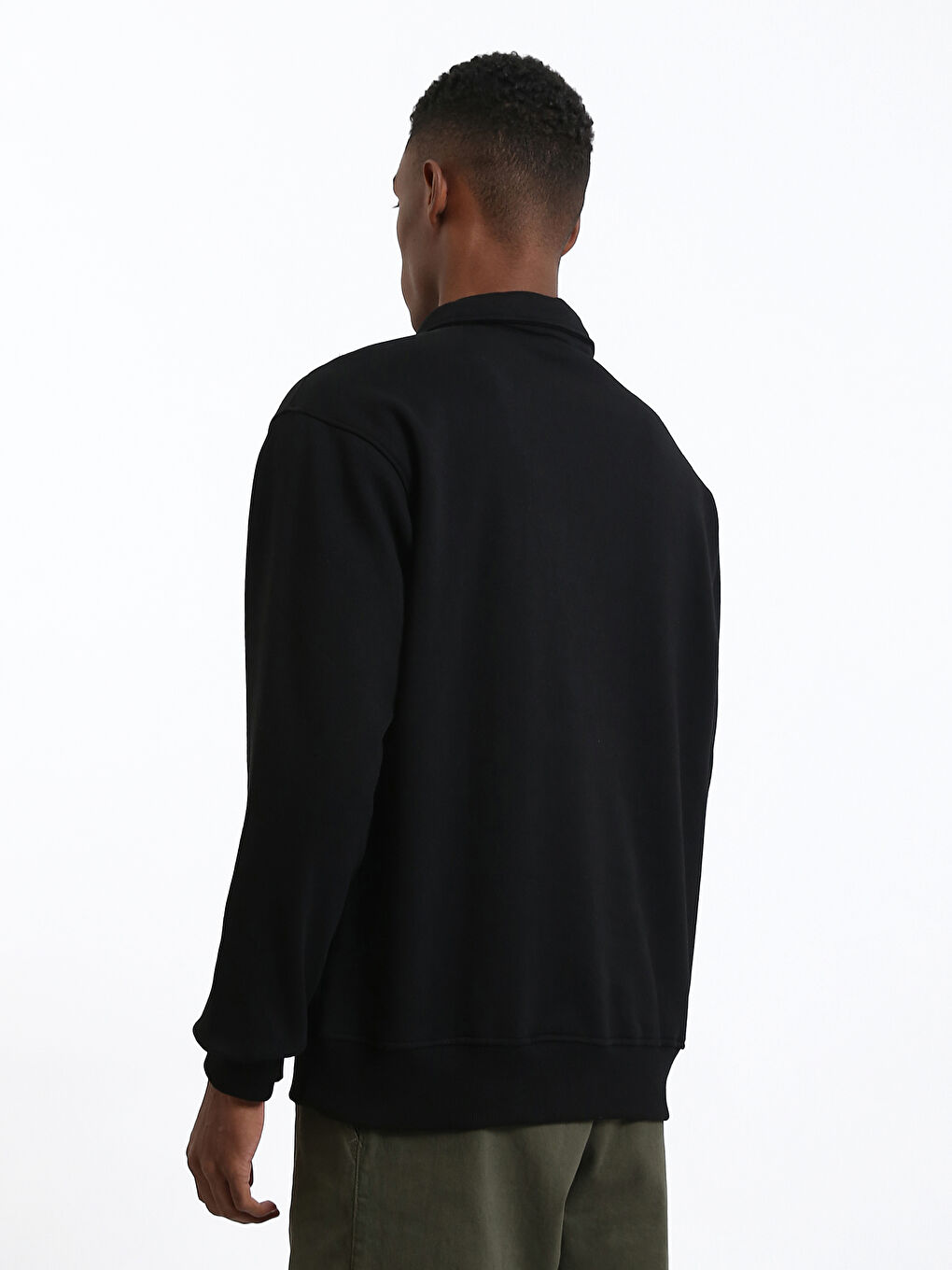 كنزة رياضية مطبوعة بياقة بولو للرجال-8