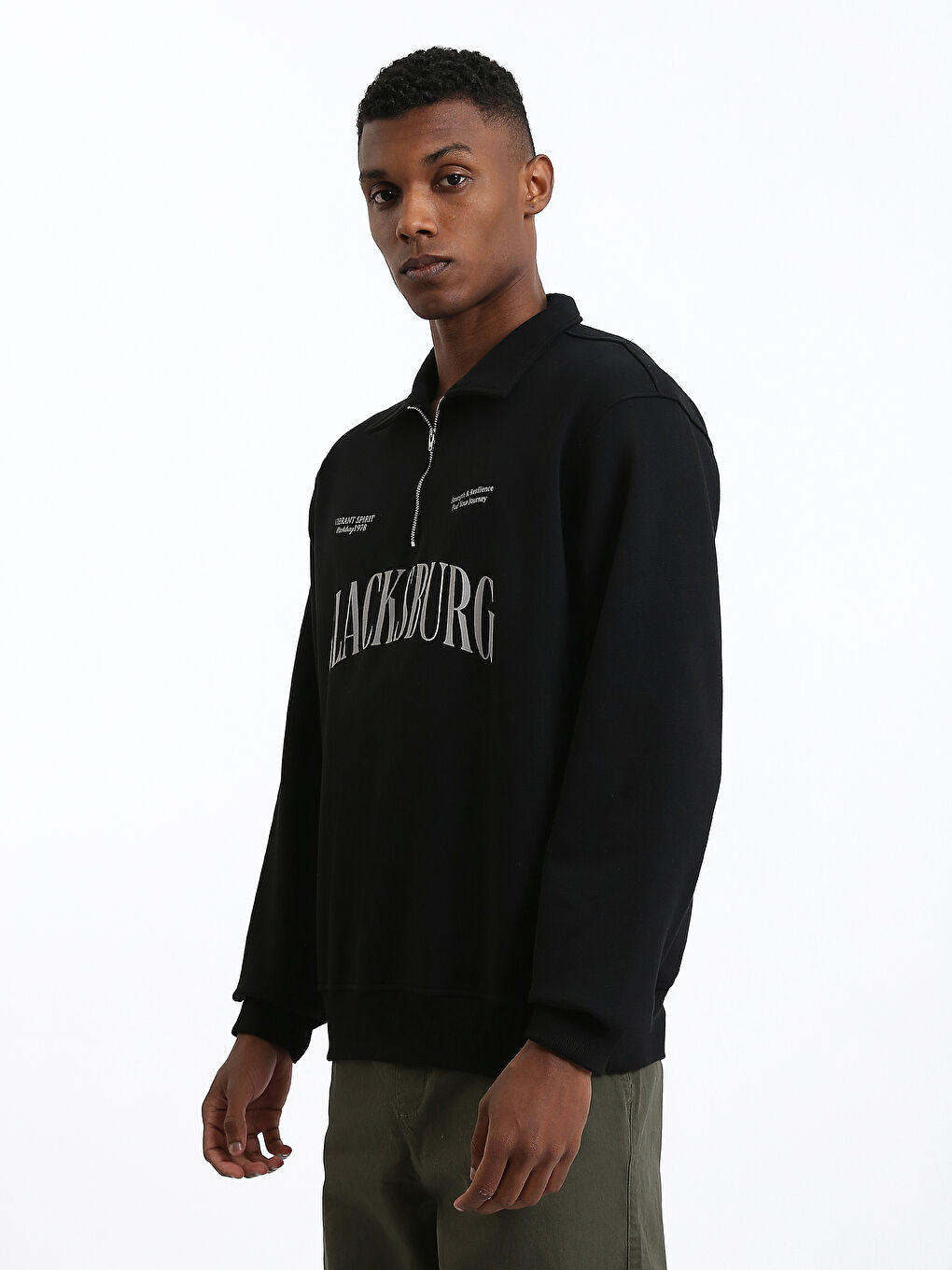 كنزة رياضية مطبوعة بياقة بولو للرجال-6