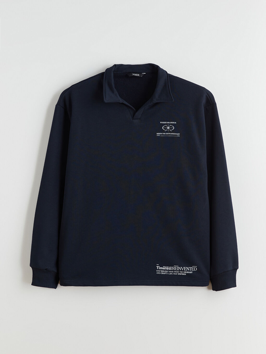 Funnel Neck Printed Men's Sweatshirt-4