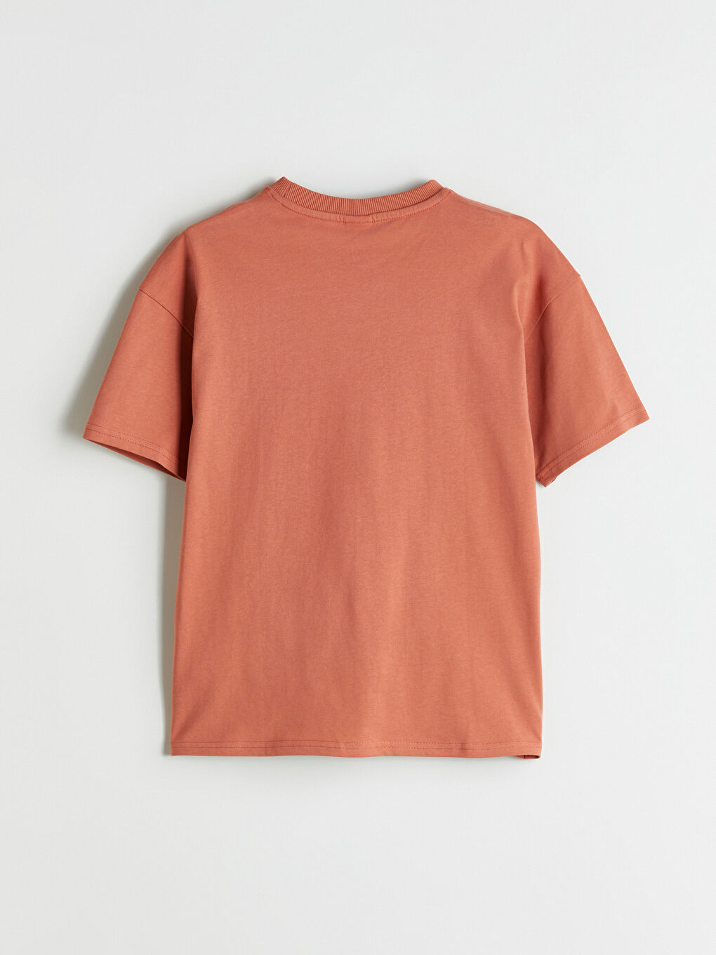 Kahverengi Bisiklet Yaka Basic Erkek Çocuk Tişört-2