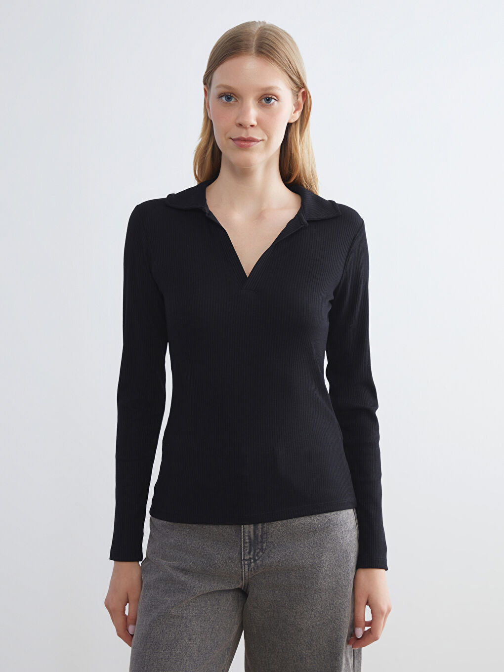 LCWAIKIKI كلاسيك تیشێرت یەخەی پۆڵۆ - بۆ ژنان -W5I192Z8-CVL