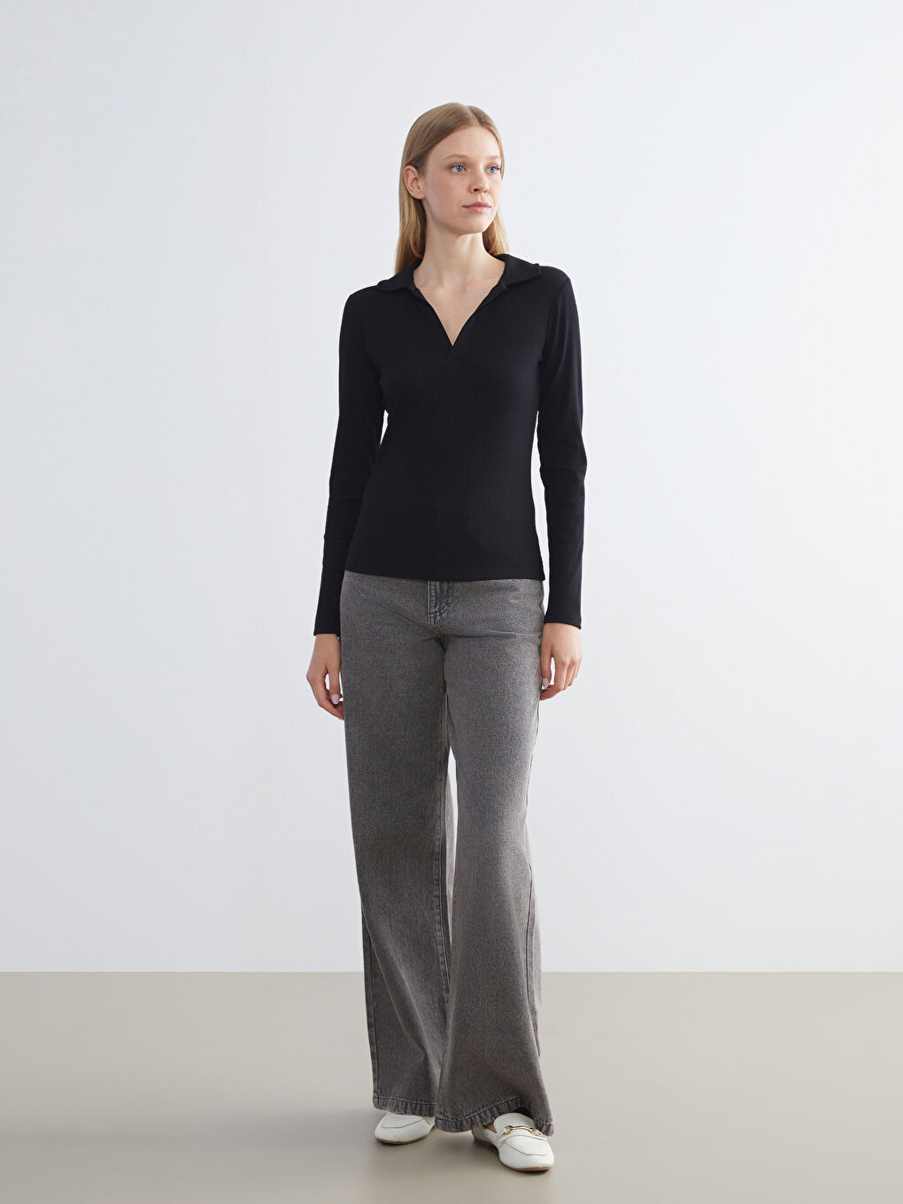 LCWAIKIKI كلاسيك تیشێرت یەخەی پۆڵۆ - بۆ ژنان -W5I192Z8-CVL
