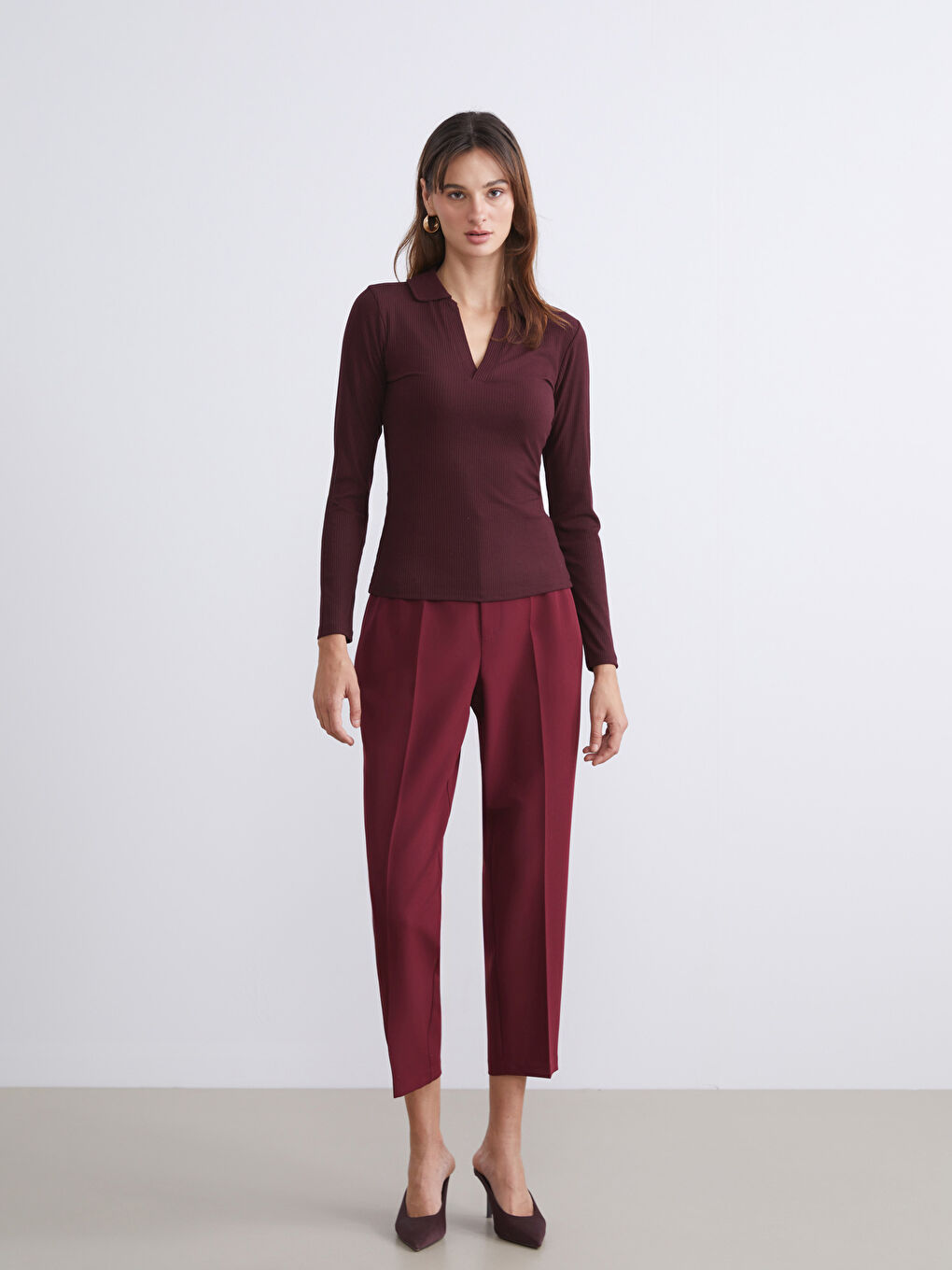 Polo Neck Women's T-Shirt-1