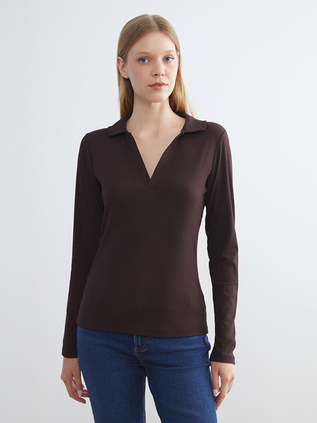 LCWAIKIKI كلاسيك تیشێرت یەخەی پۆڵۆ - بۆ ژنان -W5I192Z8-JR3