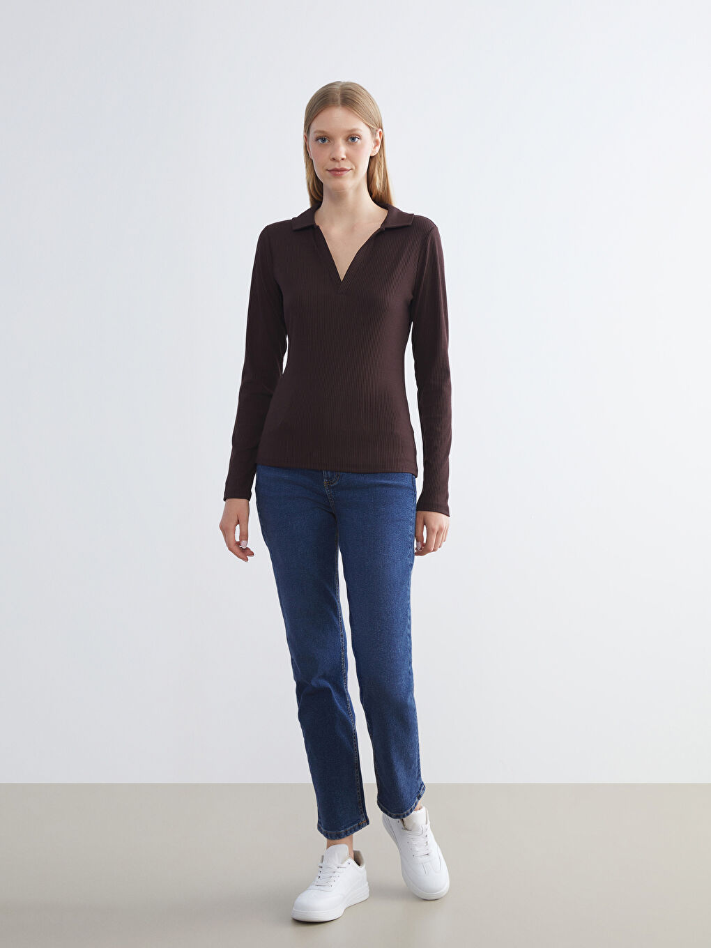 LCWAIKIKI كلاسيك تیشێرت یەخەی پۆڵۆ - بۆ ژنان -W5I192Z8-JR3