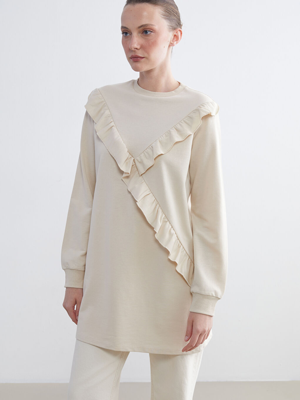 LCW ECO Woman GREY Sweatshirt Tunic -W5I198Z8-FZJ