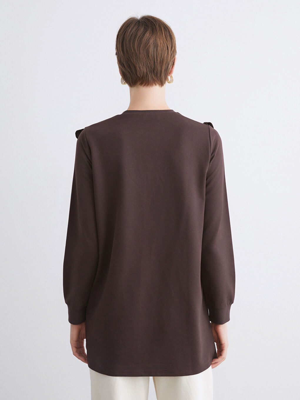 LCW ECO Woman BROWN Sweatshirt Tunic -W5I198Z8-JR3