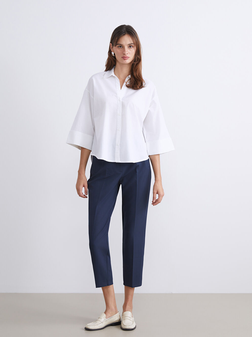 Oversize Poplin Women's Shirt-1