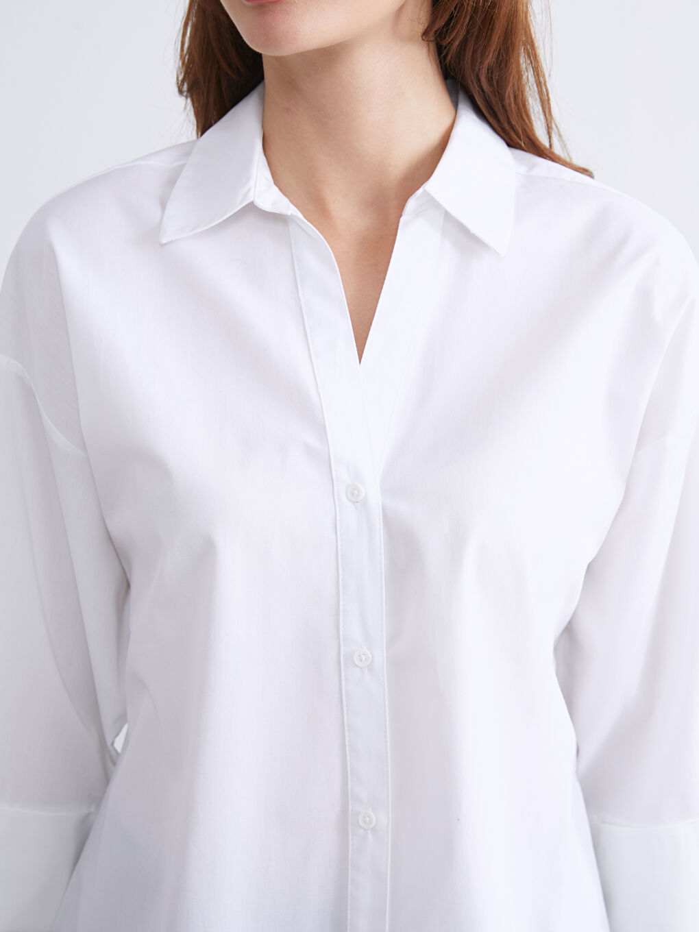 Oversize Poplin Women's Shirt-2