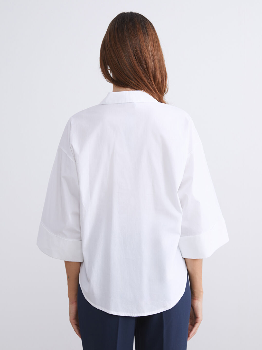 Oversize Poplin Women's Shirt-3