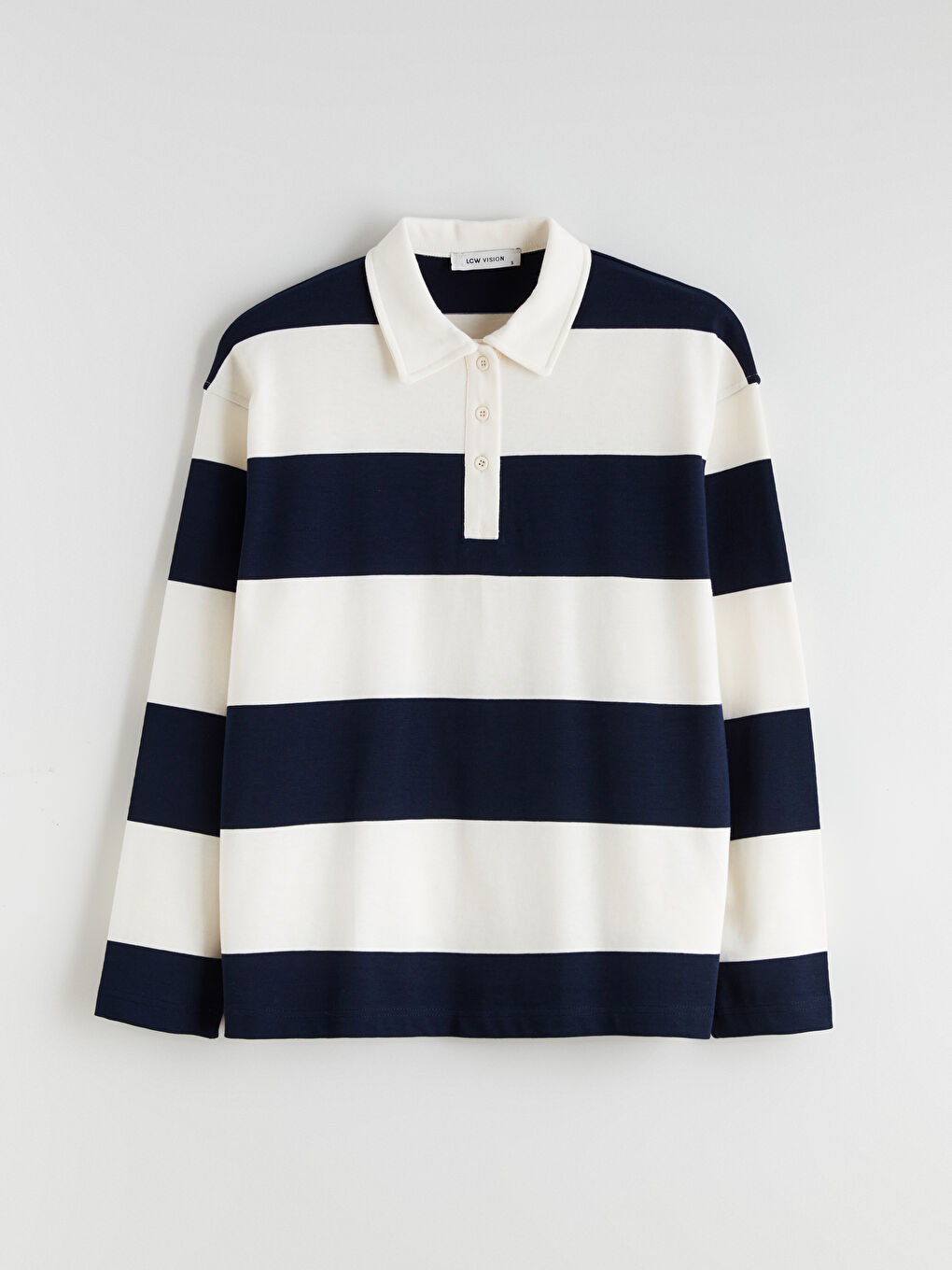 Polo Neck Striped Women's T-Shirt
