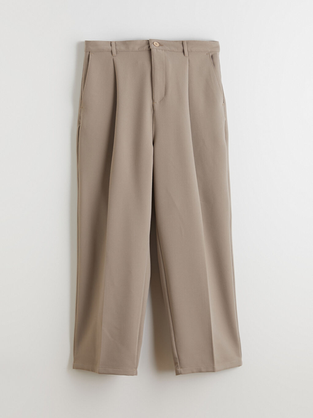 Bej Rahat Kalıp Erkek Pantolon-5