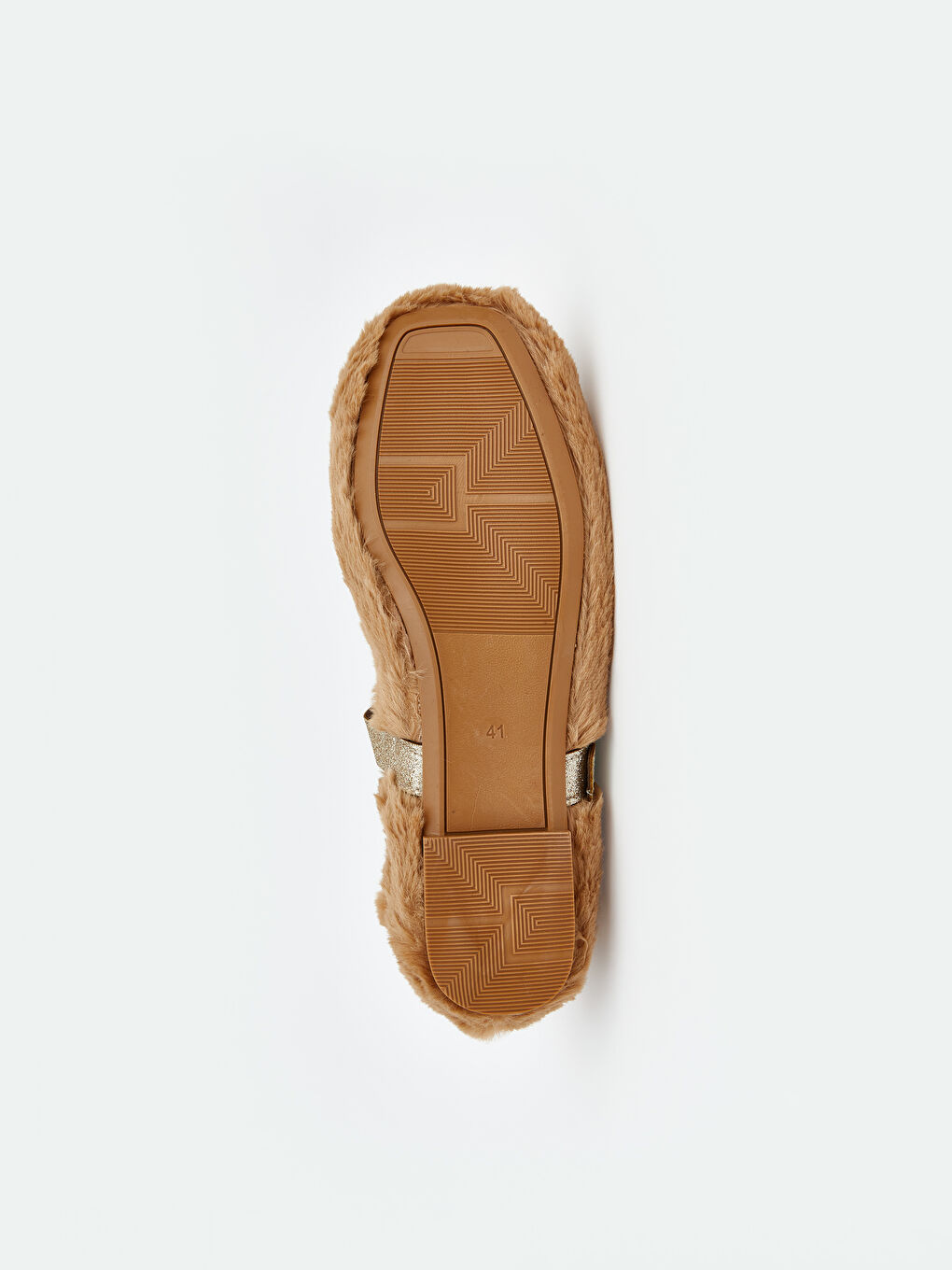 Bej İçi Tüylü Pelüş Kadın Babet-3