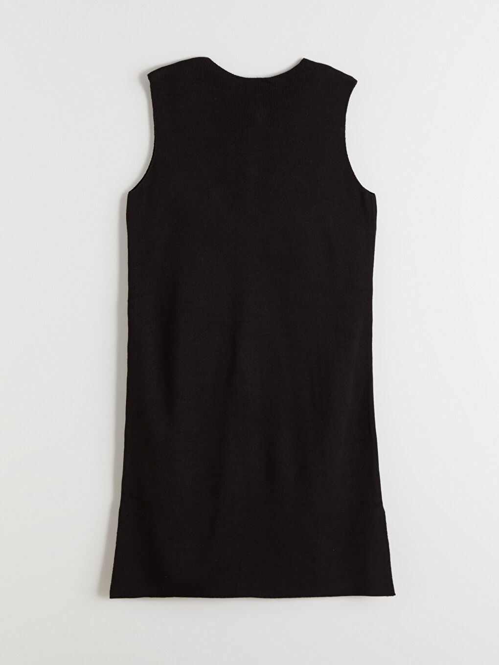 Siyah Düğme Detaylı Kadın Triko Yelek-5