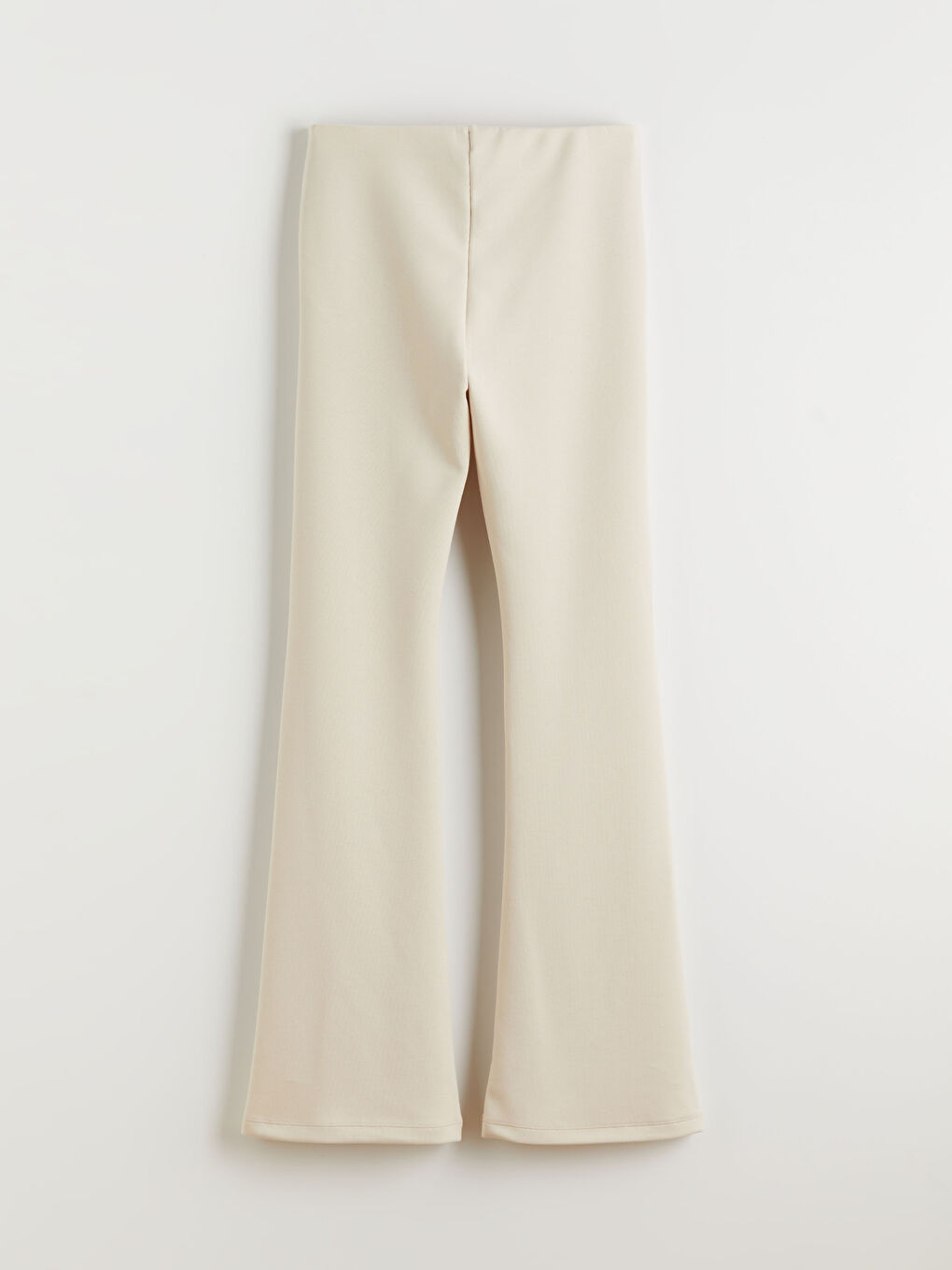 Bej Beli Lastikli Kadın Tayt Pantolon-5