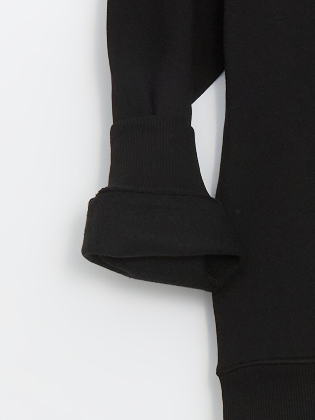 Siyah Bisiklet Yaka Oversize Kadın Sweatshirt-6