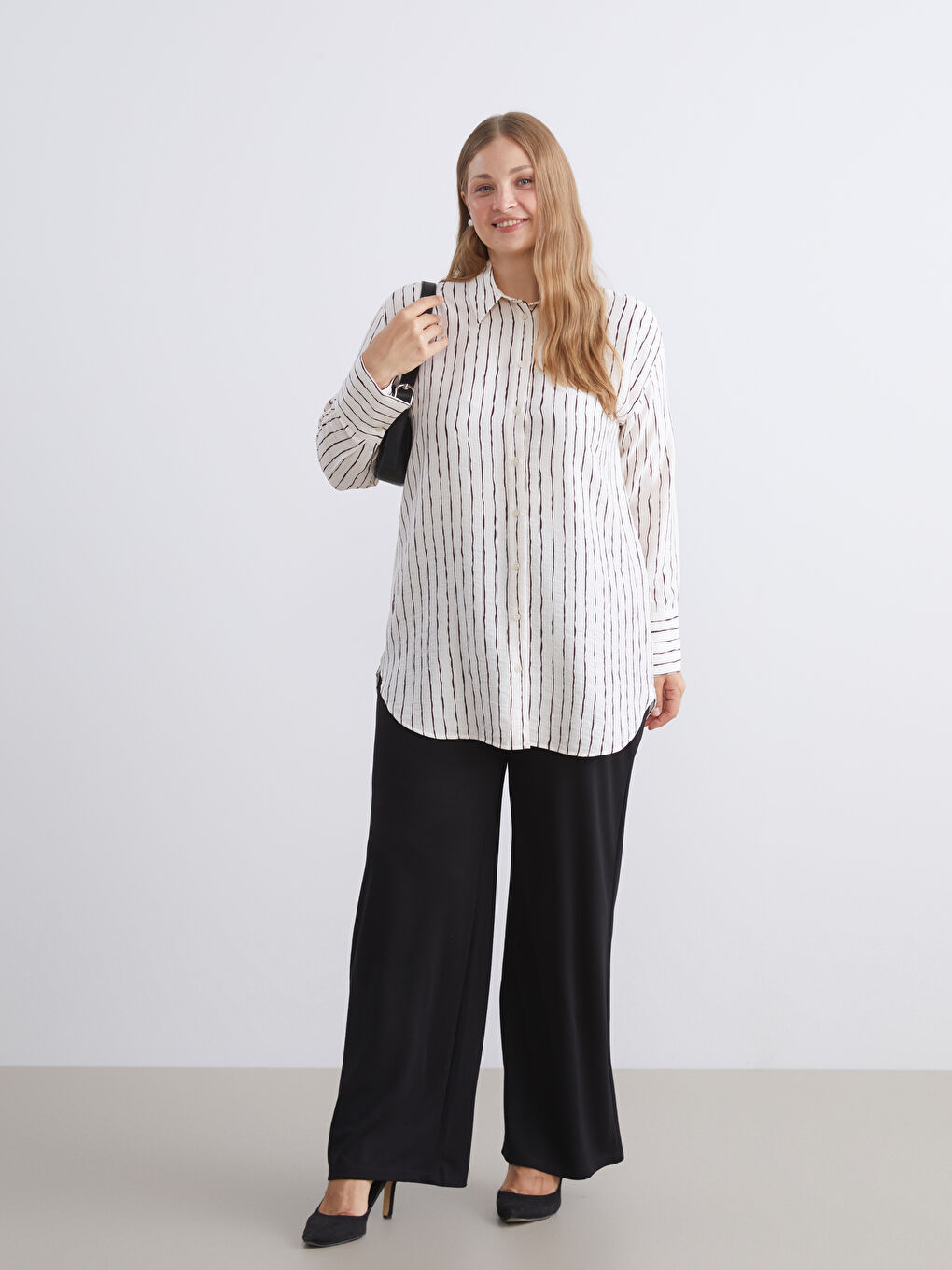 Striped Women's Shirt Tunic-1